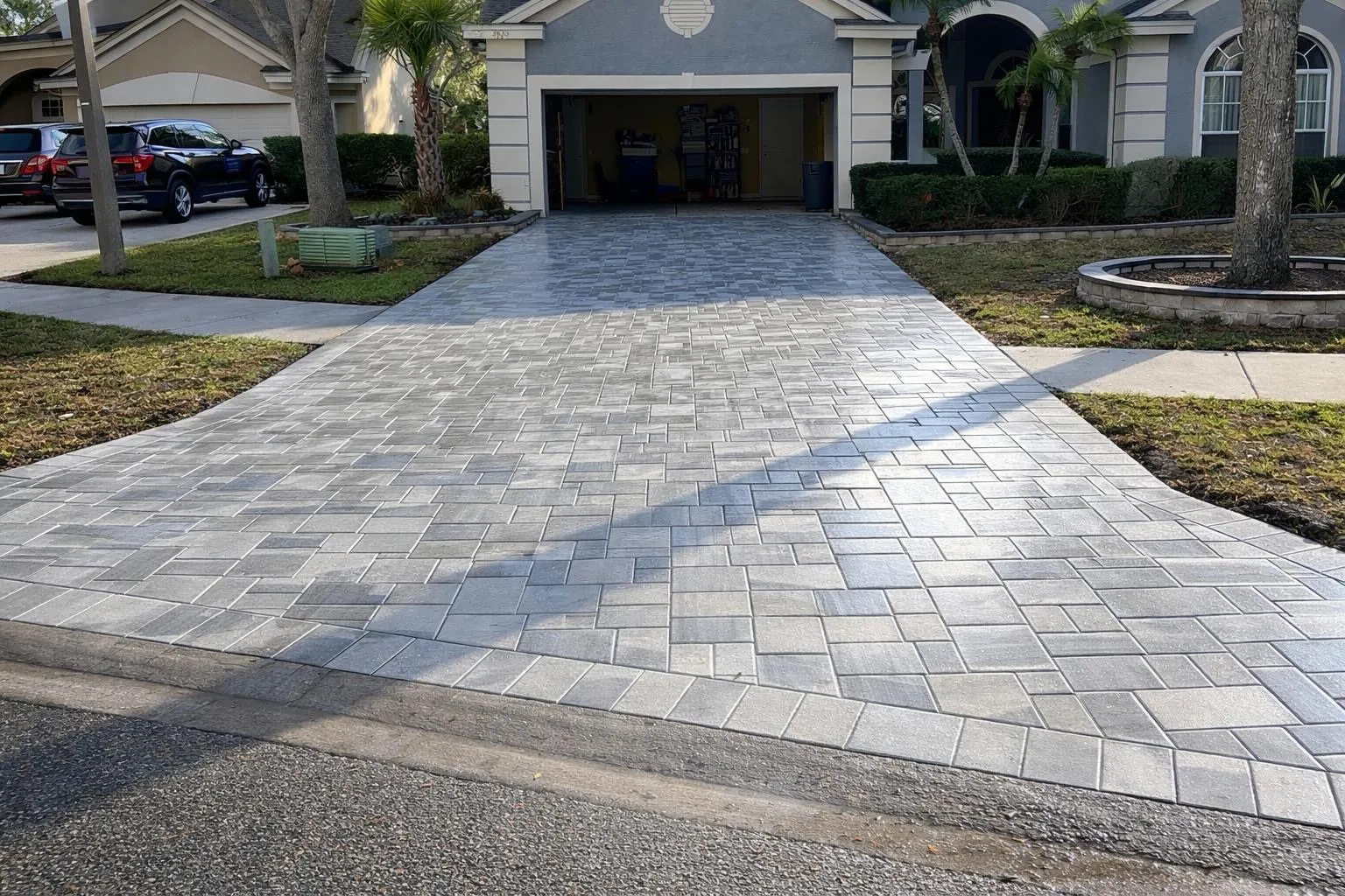 Grey Paver driveway